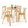 5 Piece Wooden Activity Table + Toy Blocks - Natural For Discount