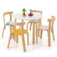 5 Piece Wooden Activity Table + Toy Blocks - Pastel Sale