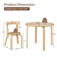 5 Piece Wooden Activity Table + Toy Blocks - Natural For Discount