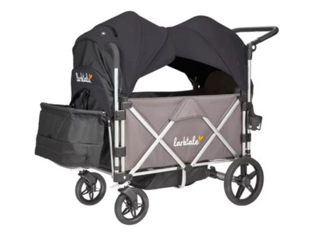 Caravan Stroller Wagon - Mornington Gray Chassis + Byron Black Canopy Set Discount