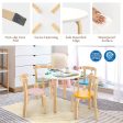 5 Piece Wooden Activity Table + Toy Blocks - Pastel Sale