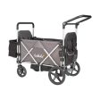 Caravan Stroller Wagon - Mornington Gray Chassis + Byron Black Canopy Set Discount