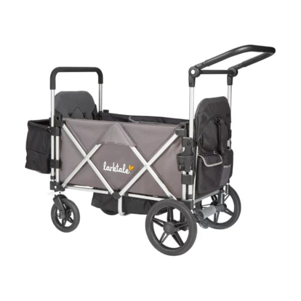 Caravan Stroller Wagon - Mornington Gray Chassis + Byron Black Canopy Set Discount