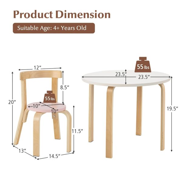 5 Piece Wooden Activity Table + Toy Blocks - Pastel Sale