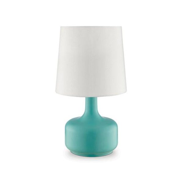 Farah Teal 17 H Matte Teal Table Lamp Fashion