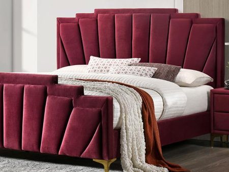 FLORIZEL Cal.King Bed, Red For Discount