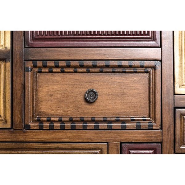 DESREE Multi Antique Walnut Accent Chest Cheap