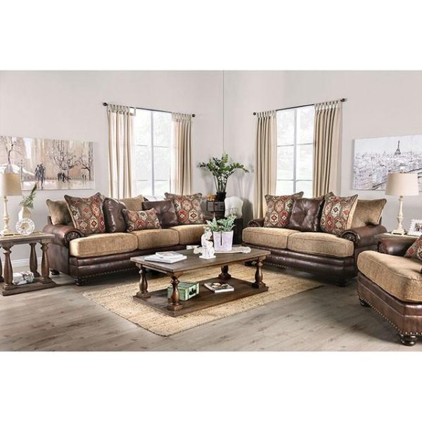 Fletcher Brown Tan Sofa Supply