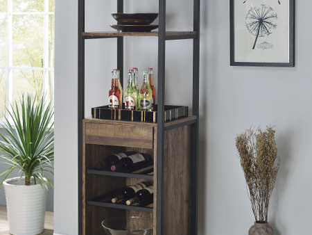 Narik Weathered Oak Wine Rack Discount