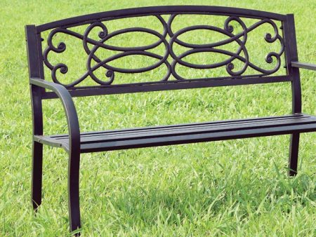 POTTER Black Patio Steel Bench Supply