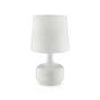 Farah White 17 H Glossy White Table Lamp Online now