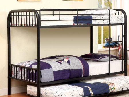 RAINBOW Black Metal Twin Twin Bunk Bed Cheap