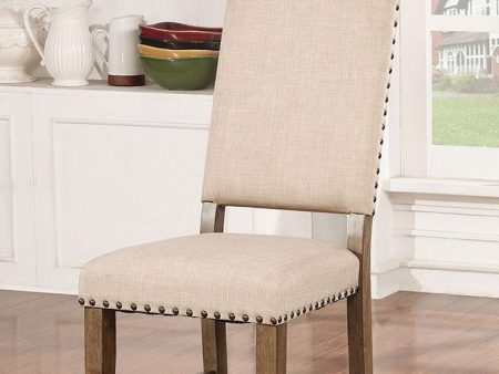 Julia Light Oak Ivory Side Chair (2 CTN) For Cheap