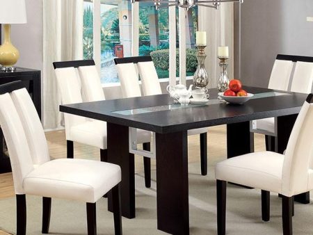 Luminar Black Glass-Insert Dining Table Online