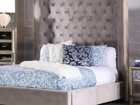 ROSABELLE Queen Bed, Gray Discount