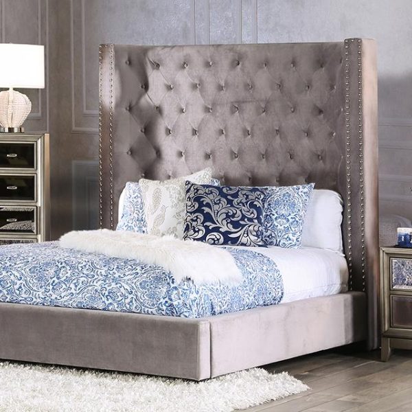 ROSABELLE Queen Bed, Gray Discount