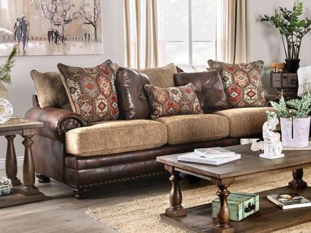 Fletcher Brown Tan Sofa Supply