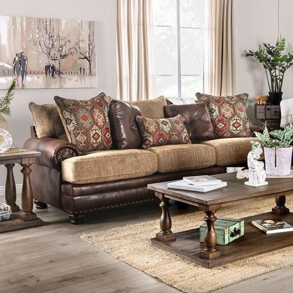 Fletcher Brown Tan Sofa Supply