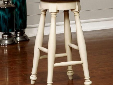 SABRINA Off White Cherry Counter Ht. Stool, Cherry & White (2 CTN) Online Sale