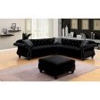 JOLANDA II Black Sectional, Black Fashion