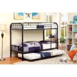 RAINBOW Black Metal Twin Twin Bunk Bed Cheap