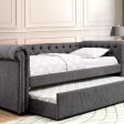 LEANNA Gray Daybed w  Trundle, Gray Cheap