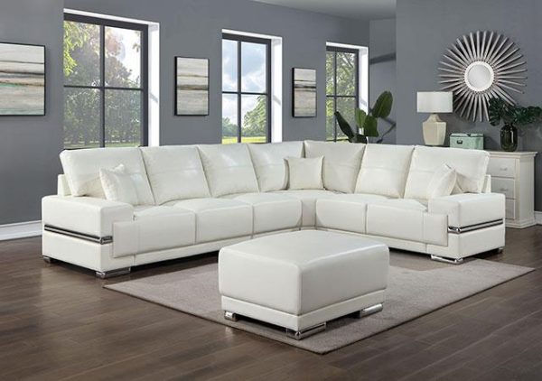 ALTHEA Ottoman, White Fashion