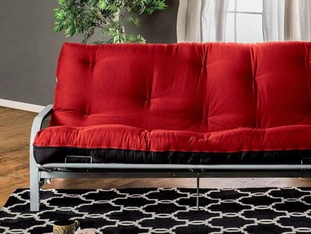 KNOX Red 8  Red Black Futon Mattress w  Inner Spring Discount