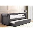 LEANNA Gray Daybed w  Trundle, Gray Cheap