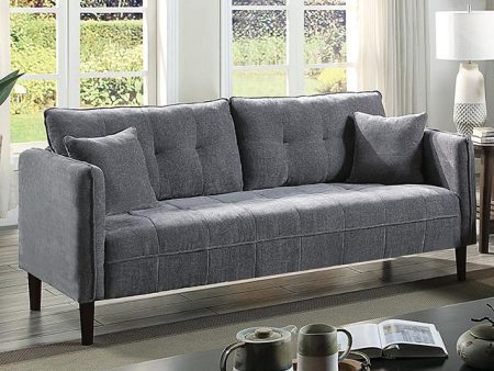 LYNDA Sofa w  Pillows, Dark Gray Hot on Sale