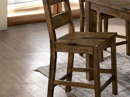 Kristen Ii Rustic Oak Counter Ht. Side Chair (2 CTN) Discount