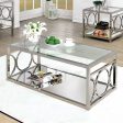 RYLEE Chrome Coffee Table, Chrome Fashion