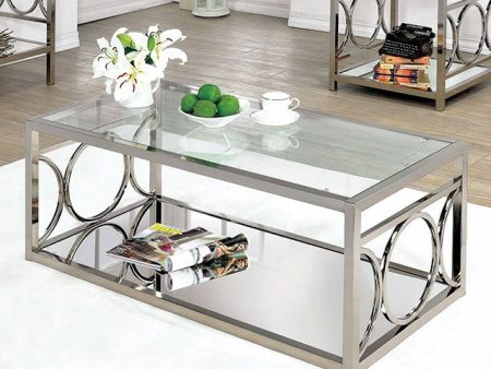 RYLEE Chrome Coffee Table, Chrome Fashion