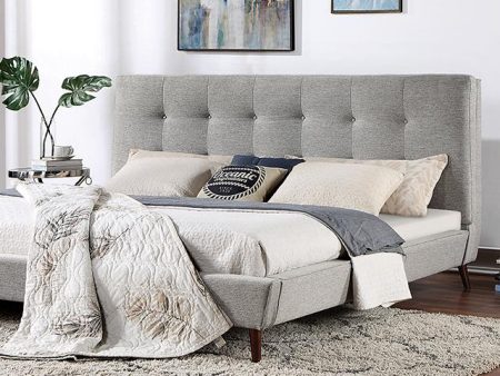 LEOMIN Cal.King Bed, Gray For Cheap