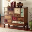 DESREE Multi Antique Walnut Accent Chest Cheap