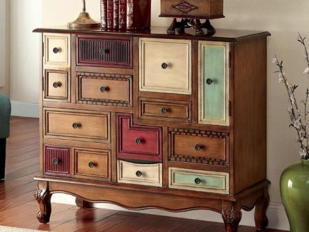 DESREE Multi Antique Walnut Accent Chest Cheap