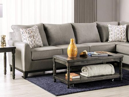 LANTWIT Sectional, Light Gray Cheap