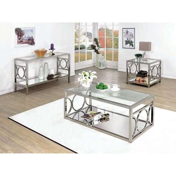 RYLEE Chrome Coffee Table, Chrome Fashion