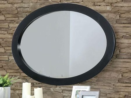 LENNART II Black Oval Mirror Sale