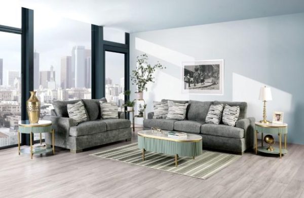 LEYTONSTONE Loveseat, Gray Fashion