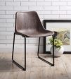 Valgus Vintage Mocha & Black Side Chair For Sale