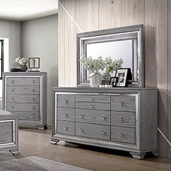 Alanis Light Gray Dresser on Sale