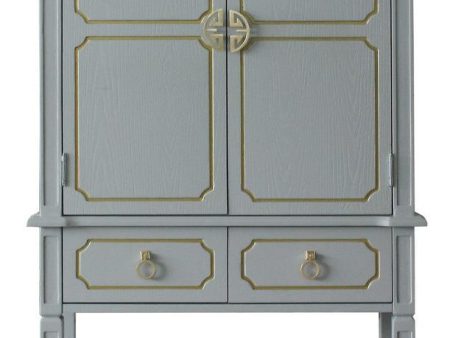 Acme Furniture House Marchese Cabinet in Pearl Gray 68865 Discount