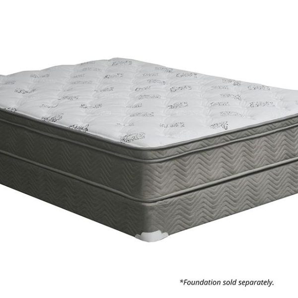 ALEKSA White, Gray 11  Euro Top Mattress, E.King Cheap