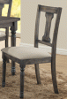 Acme Furniture Wallace Side Chair in Tan and Weathered Gray (Set of 2) 71437 Online Hot Sale