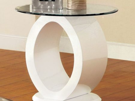 LODIA III White End Table, White Online Hot Sale