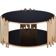 Acme Furniture Tanquin Coffee Table in Gold Black 84490 Online