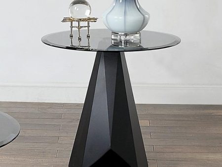 BISHOP End Table, Black Gray Fashion