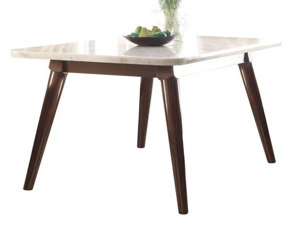 Acme Gasha Dining Table in White Walnut 72820 Online Hot Sale