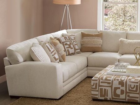 CARLETON Sectional, Ivory Tan For Discount